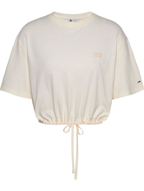 T-shirt espalda abierta de corte cropped