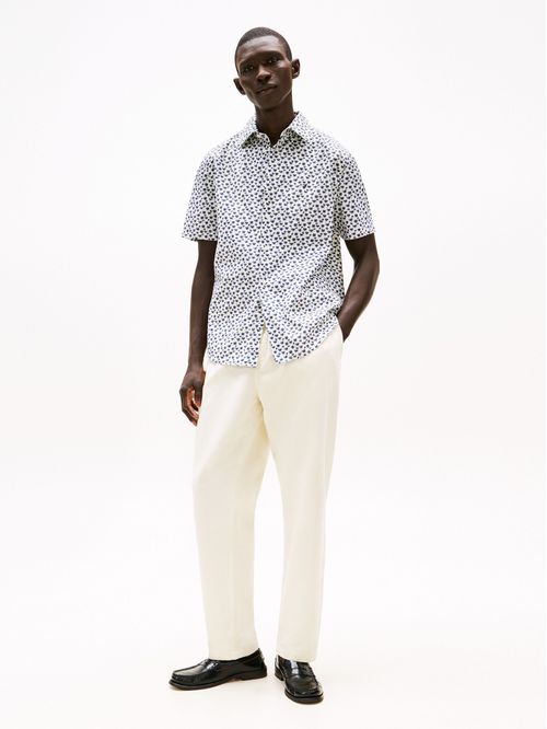 Camisa tropical elástica de popelín