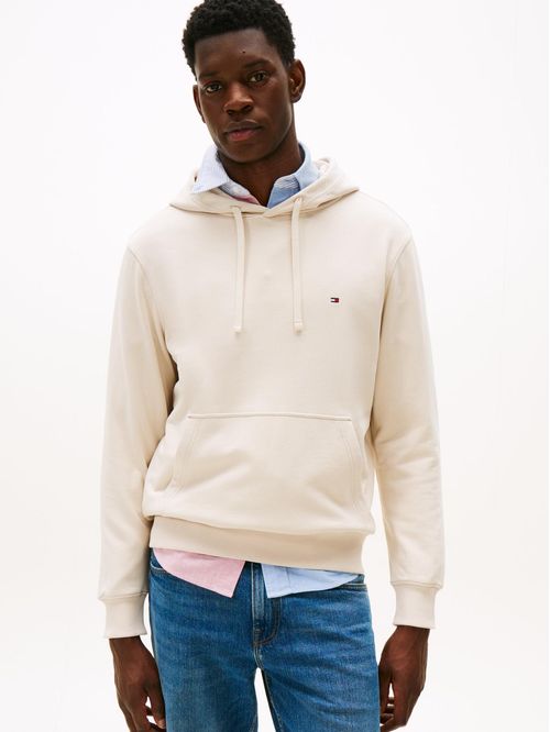 Sweater de felpa con hoodie y logo bordado