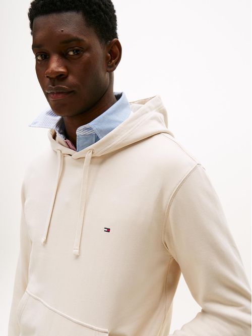 Sweater de felpa con hoodie y logo bordado