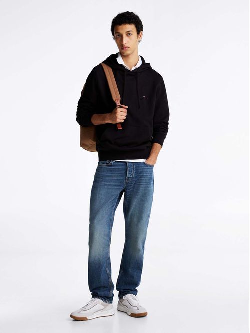 Sweater de felpa con hoodie y logo bordado