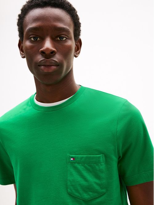 T-shirt de cuello redondo con bolsillo