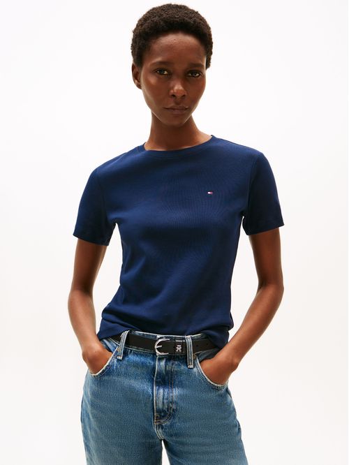 T-shirt de cuello redondo con corte slim