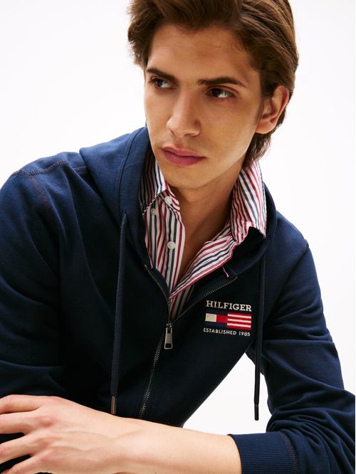 Americana con hoodie con cordones