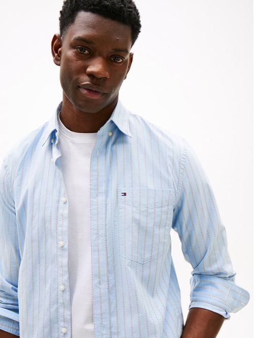 Camisa Oxford de rayas y corte regular