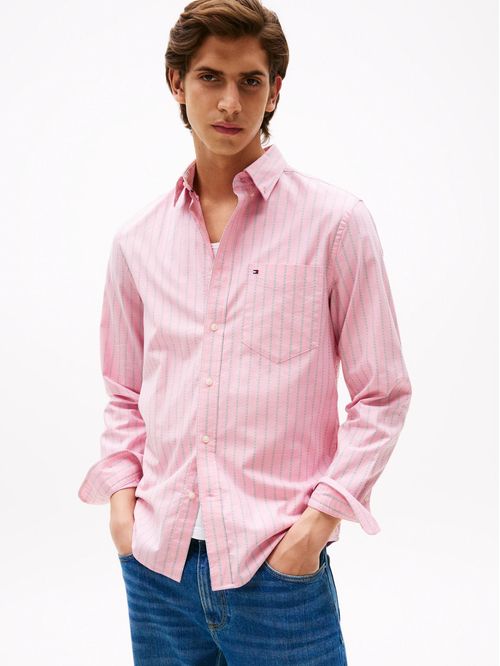 Camisa Oxford de rayas y corte regular
