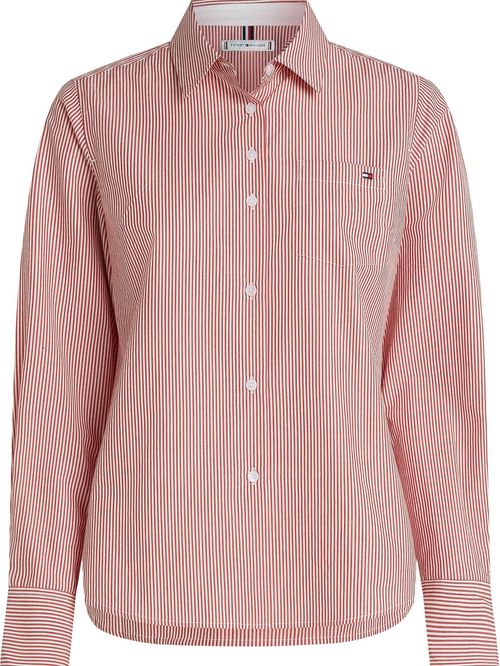 Camisa poplin a rayas con logo