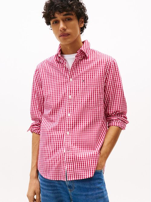 Camisa TH Flex de cuadros y corte regular