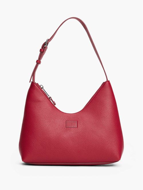 Cartera de hombro con textura granulada