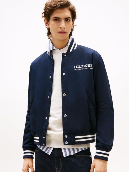 Chaqueta varsity americana con logo