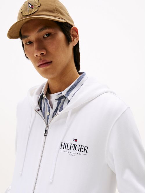 Sweater con hoodie y Cierre de zipper