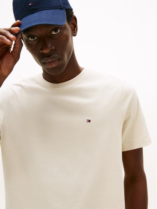 T-shirt de cuello redondo con logo bordado