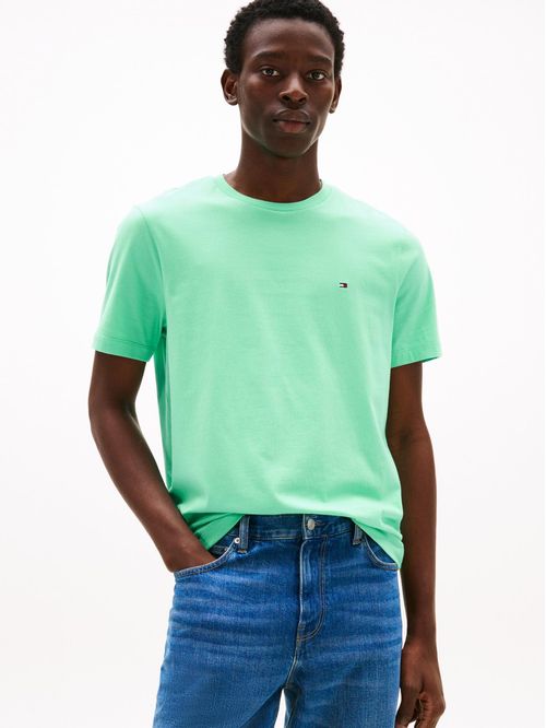 T-shirt de cuello redondo con logo bordado