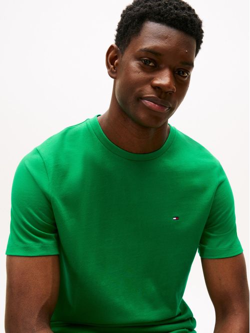 T-shirt de cuello redondo con logo bordado