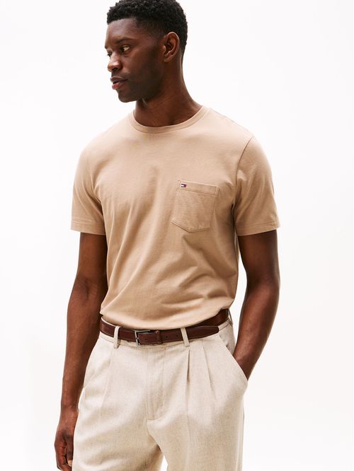 T-shirt de cuello redondo con bolsillo