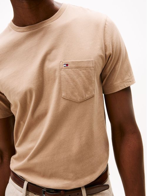 T-shirt de cuello redondo con bolsillo