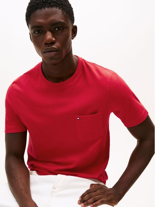 T-shirt de cuello redondo con bolsillo