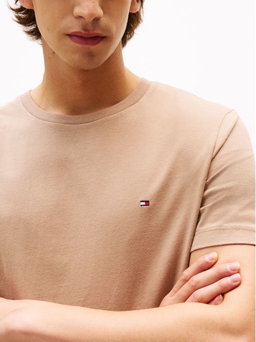 T-shirt de cuello redondo con logo bordado