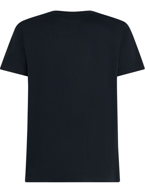 T-shirt de cuello redondo y punto interlock