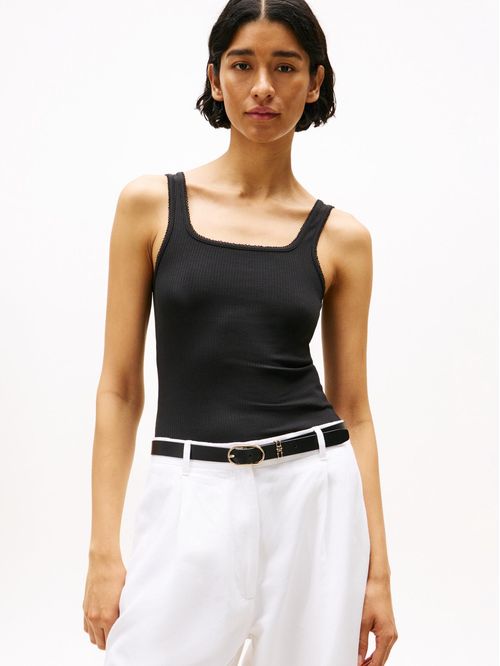 T-shirt de tirantes acanalada