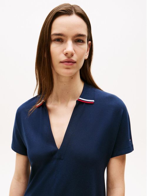 Vestido tipo polo midi