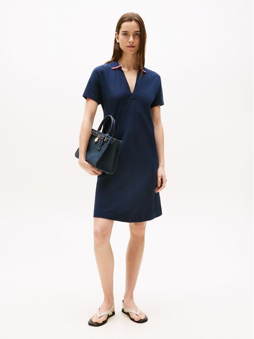 Vestido tipo polo midi