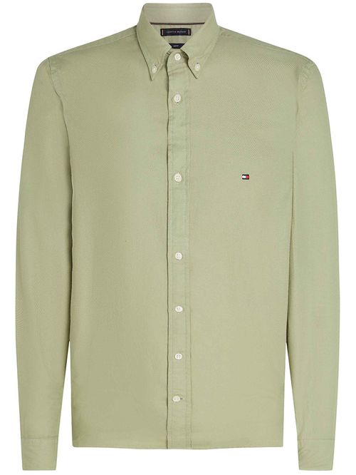 Camisa slim de hilo teñido