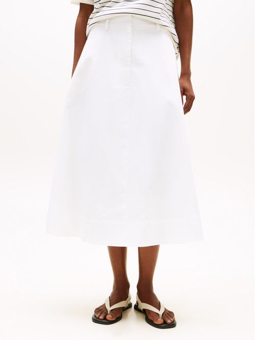 Falda midi de corte amplio