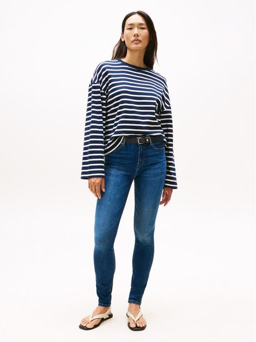 Jeans de pierna ancha y talle alto