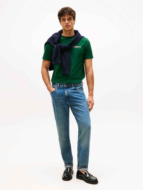 T-shirt de cuello redondo con logo trasero