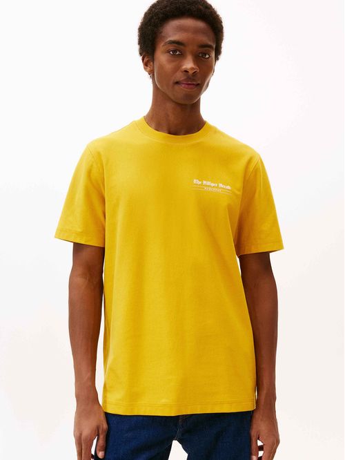 T-shirt de cuello redondo con logo trasero