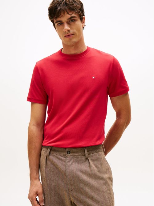 T-shirt de piqué con cuello redondo