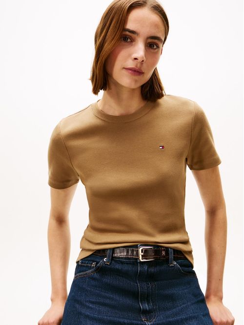 T-shirt de cuello redondo con corte slim